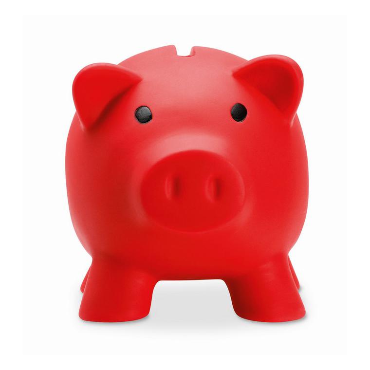 Pușculiță în formă de porcușor SOFTCO Roșu