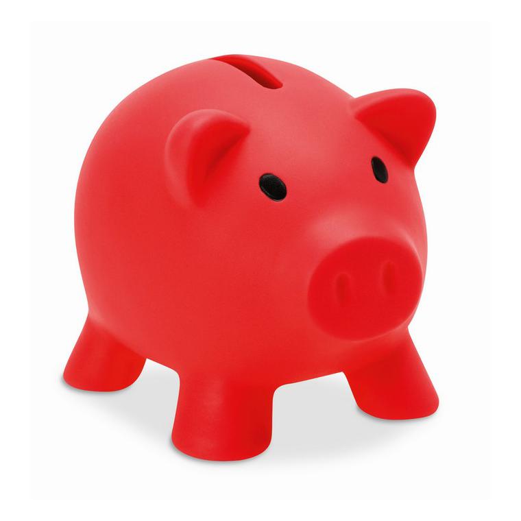 Pușculiță în formă de porcușor SOFTCO Roșu