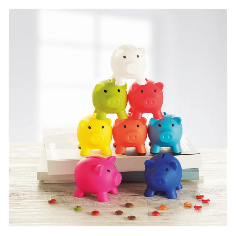 Pușculiță în formă de porcușor SOFTCO Alb