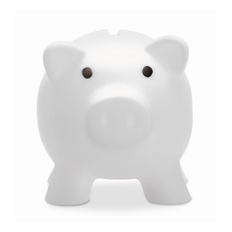 Pușculiță în formă de porcușor SOFTCO Alb