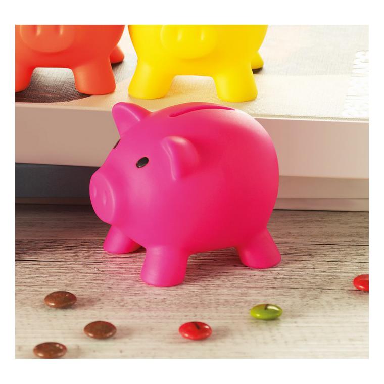 Pușculiță în formă de porcușor SOFTCO Fuchsia