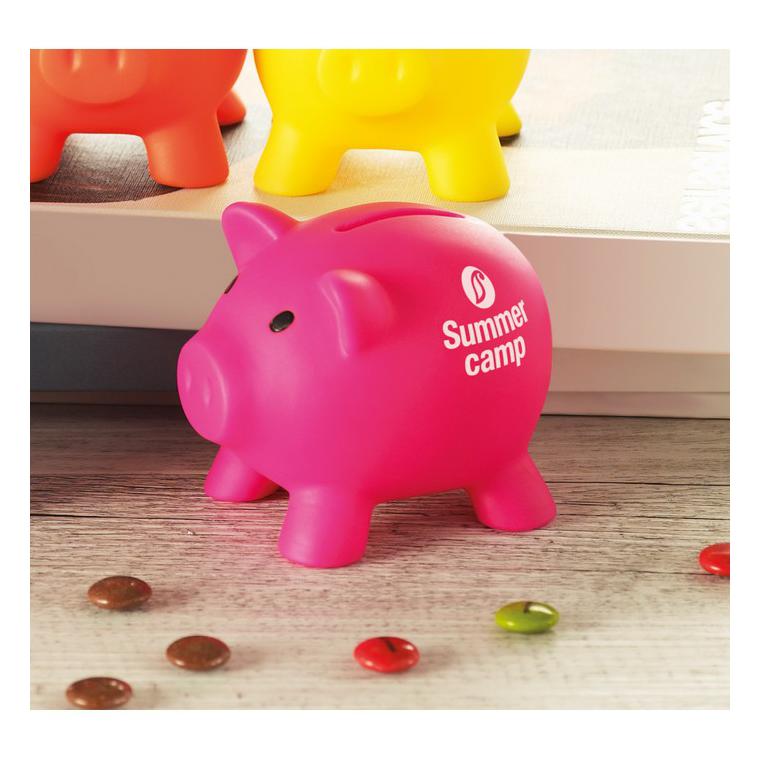 Pușculiță în formă de porcușor SOFTCO Fuchsia