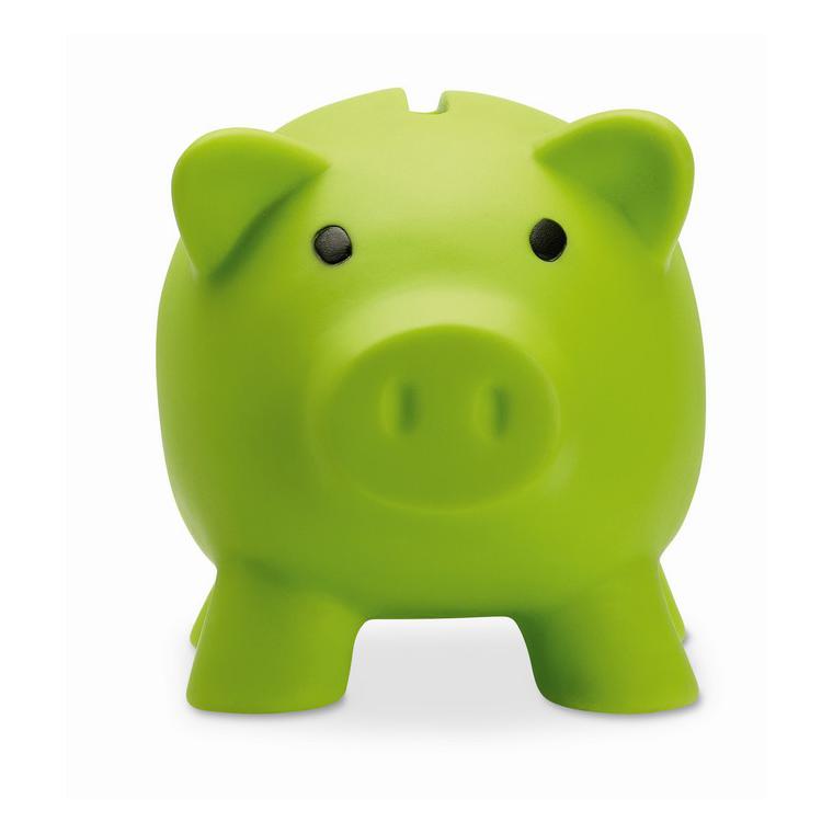 Pușculiță în formă de porcușor SOFTCO Lime