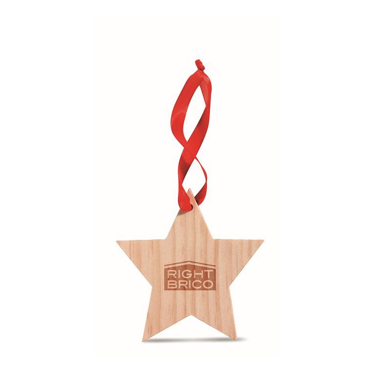 Ornament în formă de stea WOOSTAR Natur