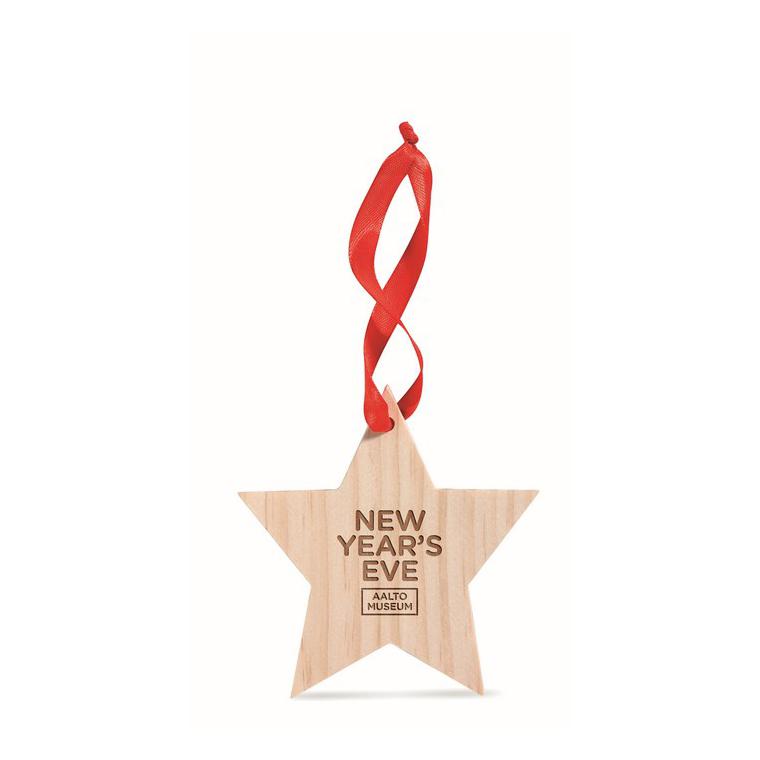 Ornament în formă de stea WOOSTAR Natur