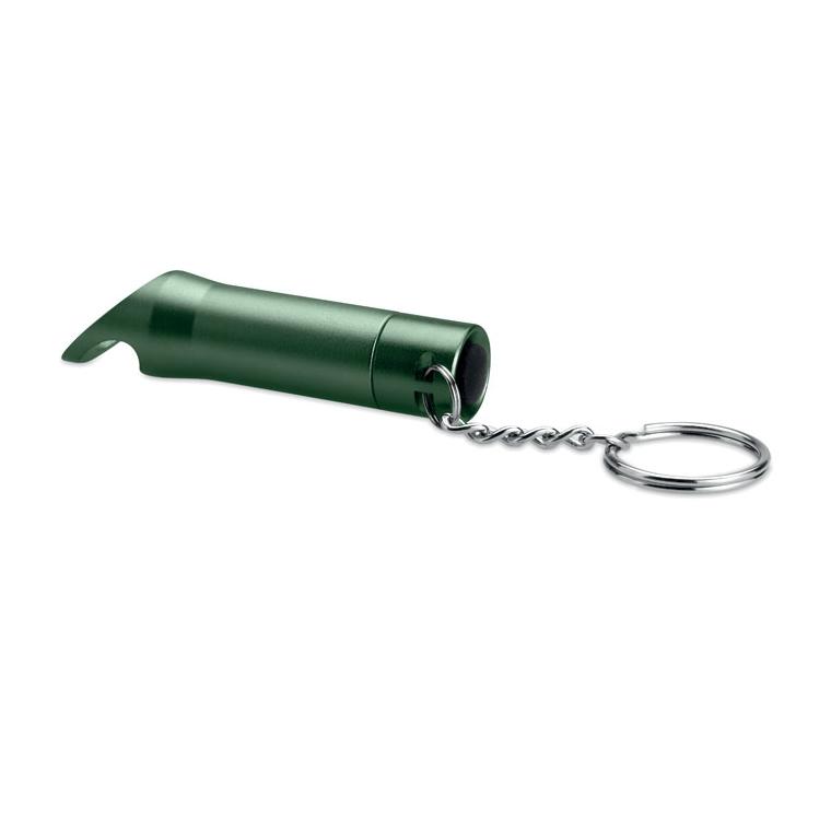 Breloc cu lanternă din metal LITOP Verde Inchis
