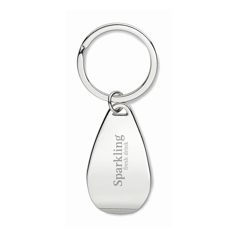 Breloc cu desfăcător de capace HANDY Argintiu lucios