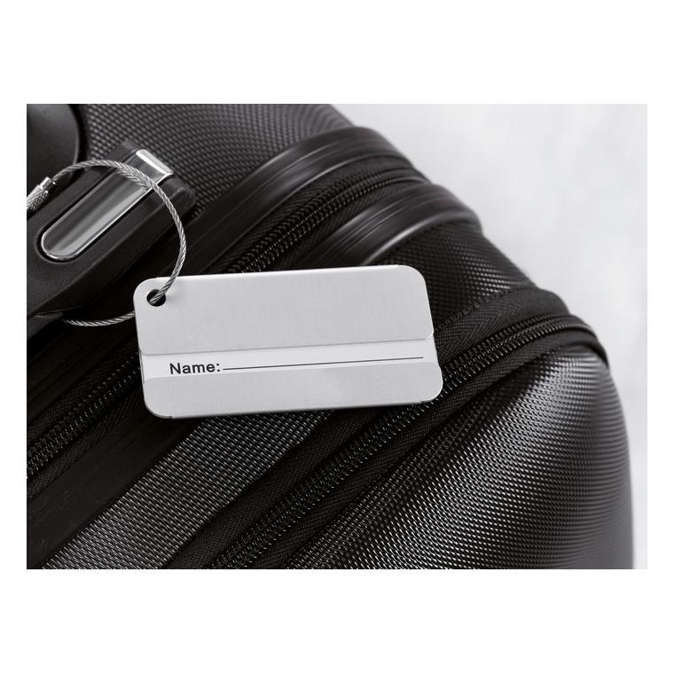 Etichetă pentru valiză TAGGY Argintiu mat