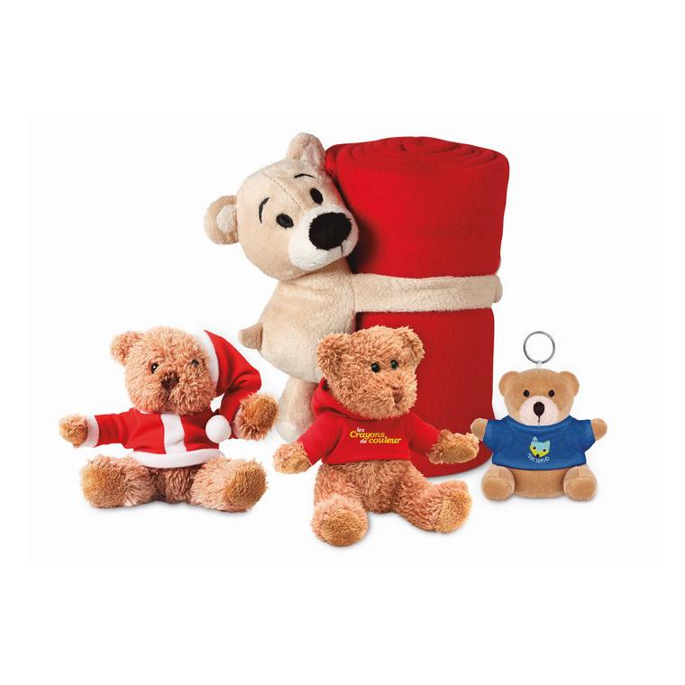 Pătură polar cu ursuleț MANTA Roșu