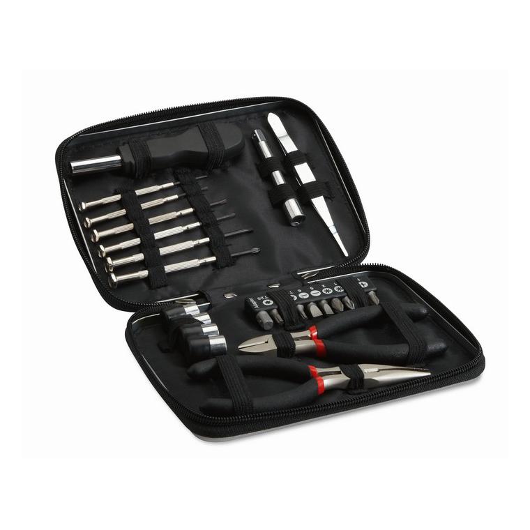 Set de scule în cutie aluminiu PAUL Negru