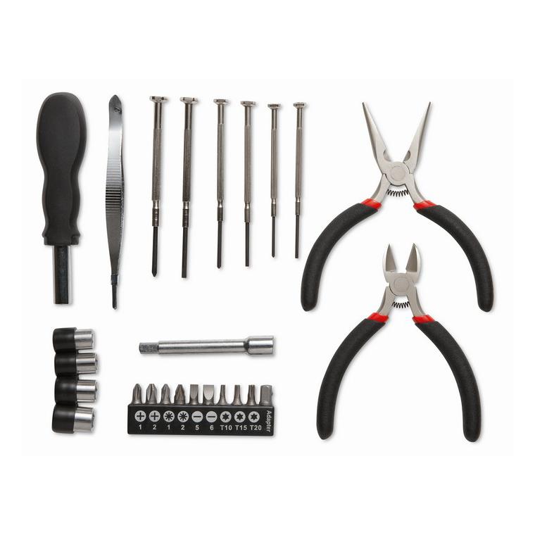 Set de scule în cutie aluminiu PAUL Negru