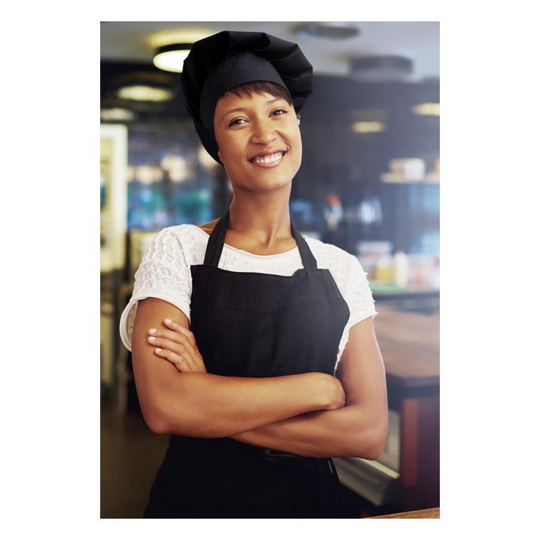 Bonetă chef 130 gr/m² CHEF Negru