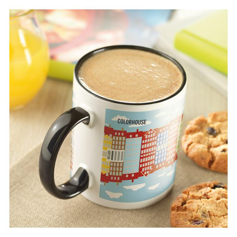 Cană colorată pentru sublimare SUBLIMCOLY Negru