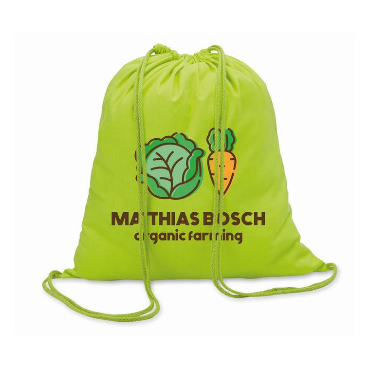 Rucsac din bumbac 100 gr/m² COLORED Lime