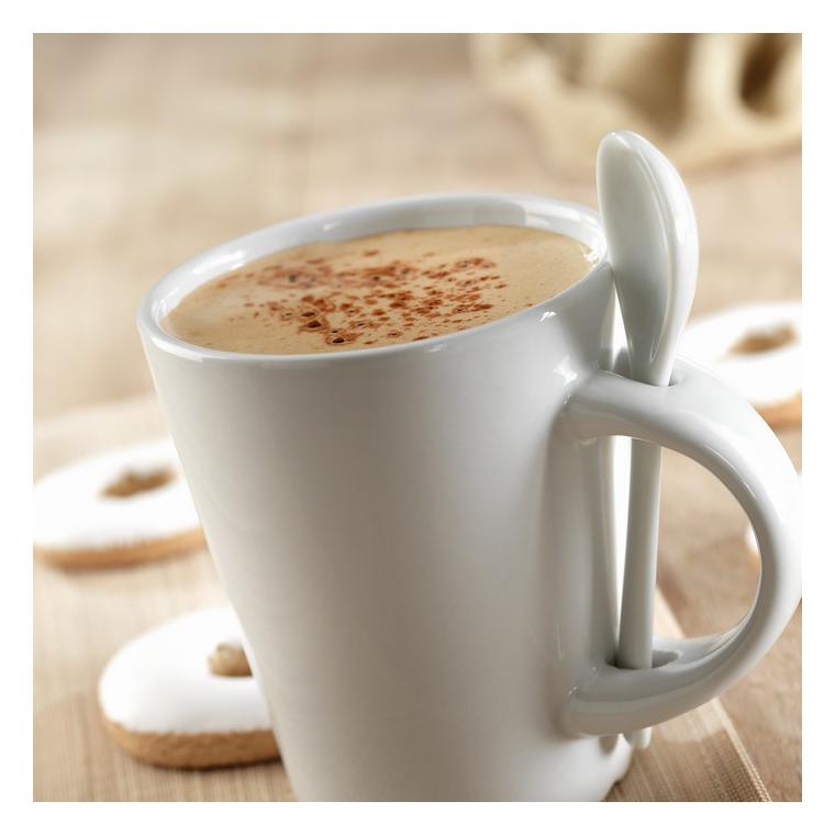 Cană cu linguriţă pentru perso SUBLIMKONIK Alb