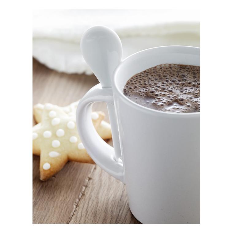 Cană cu linguriţă pentru perso SUBLIMKONIK Alb