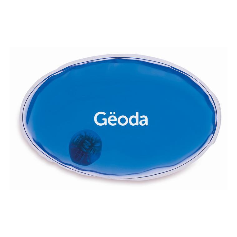 Pernuţă ovală cu gel cald pent LOVA Albastru transparent