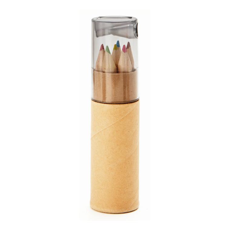 6 creioane în tub PETIT LAMBUT Gri transparent