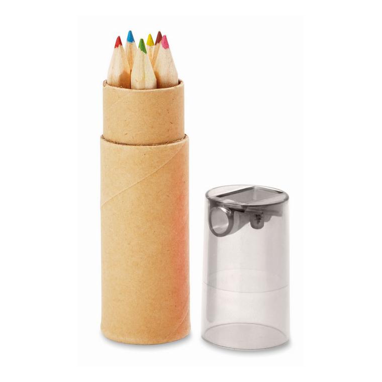 6 creioane în tub PETIT LAMBUT Gri transparent