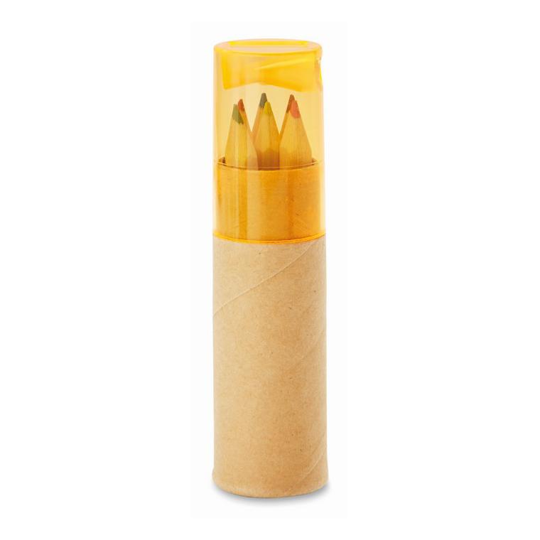 6 creioane în tub PETIT LAMBUT Portocaliu transparent