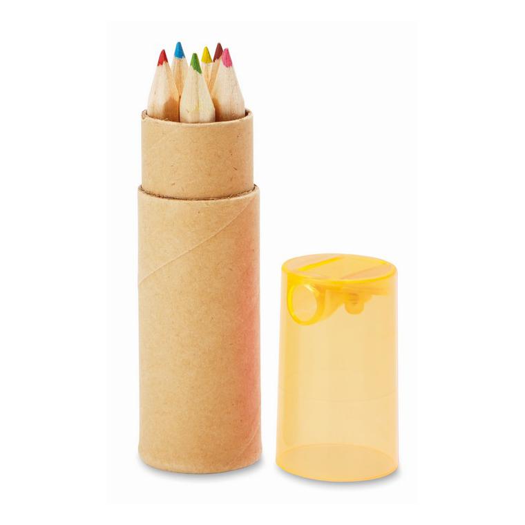 6 creioane în tub PETIT LAMBUT Portocaliu transparent