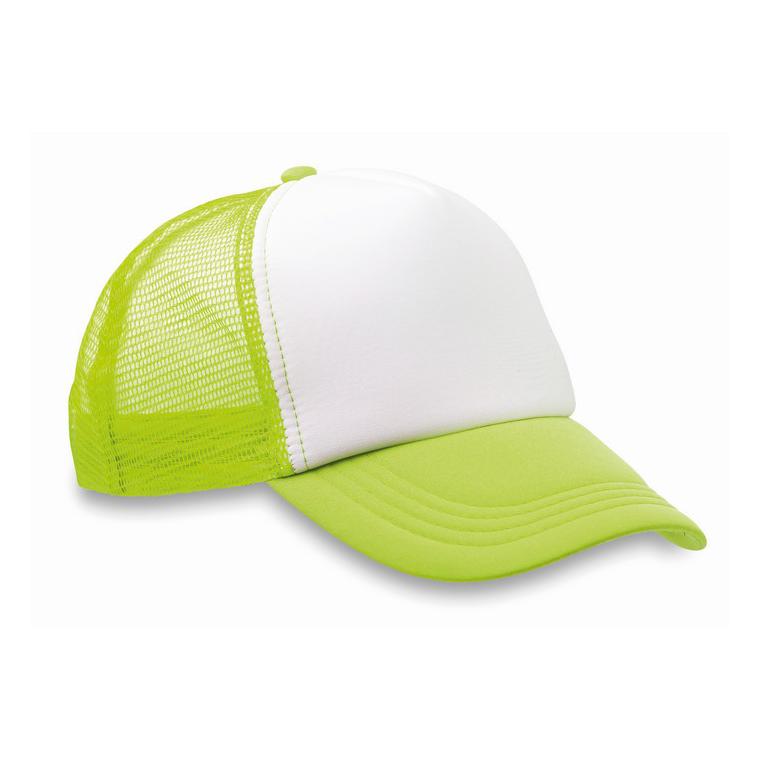 Şapcă din poliester (plasă, în TRUCKER CAP Verde neon