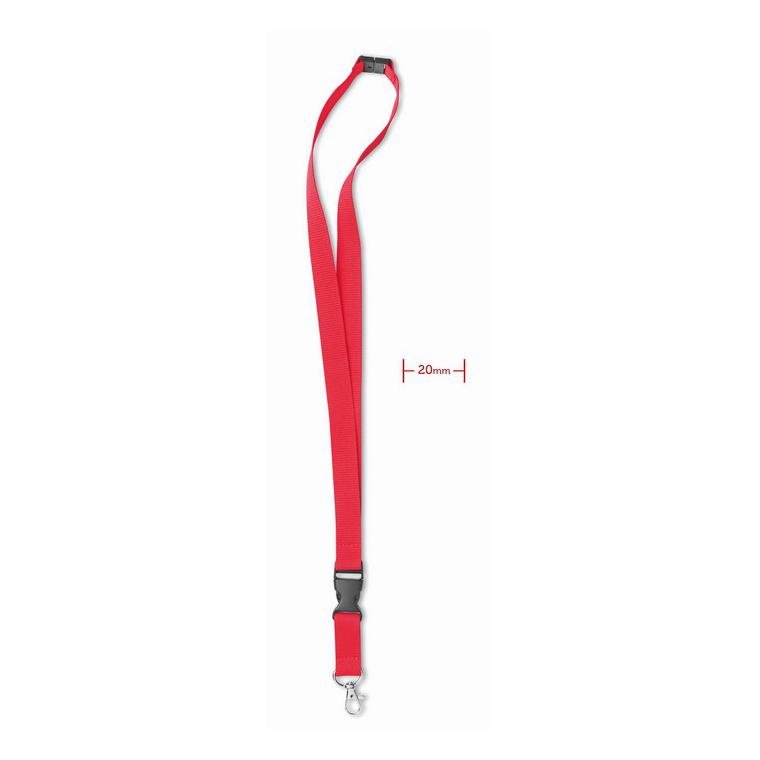 Lanyard cu agăţătoare metalică LANY Roșu