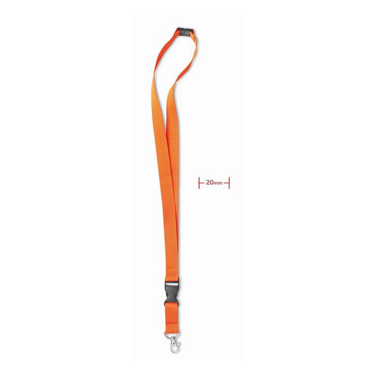 Lanyard cu agăţătoare metalică LANY Portocaliu