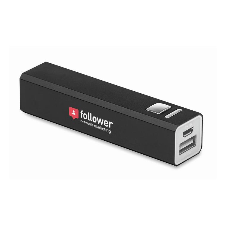 Încărcător din aluminiu POWERALU Negru