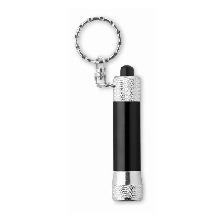 Lanternă aluminiu cu breloc ARIZO Negru