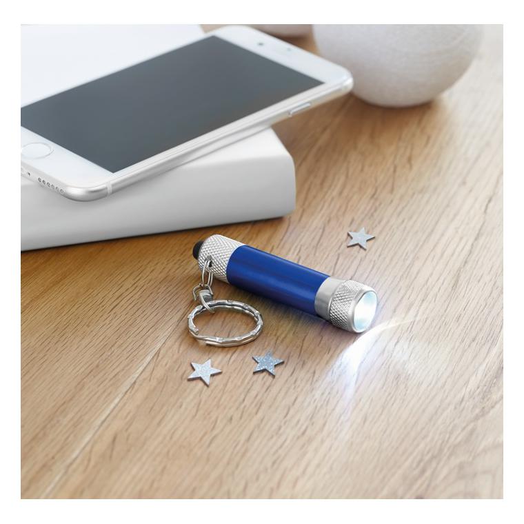Lanternă aluminiu cu breloc ARIZO Albastru