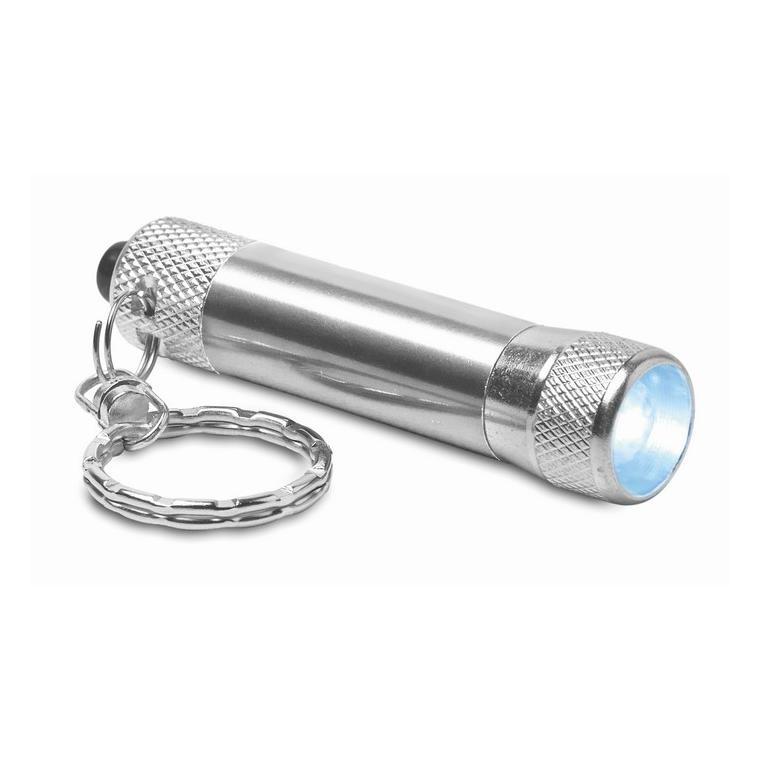 Lanternă aluminiu cu breloc ARIZO Argintiu
