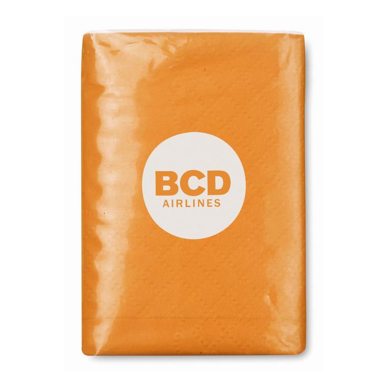 Pachet șervețele mici hârtie SNEEZIE Portocaliu