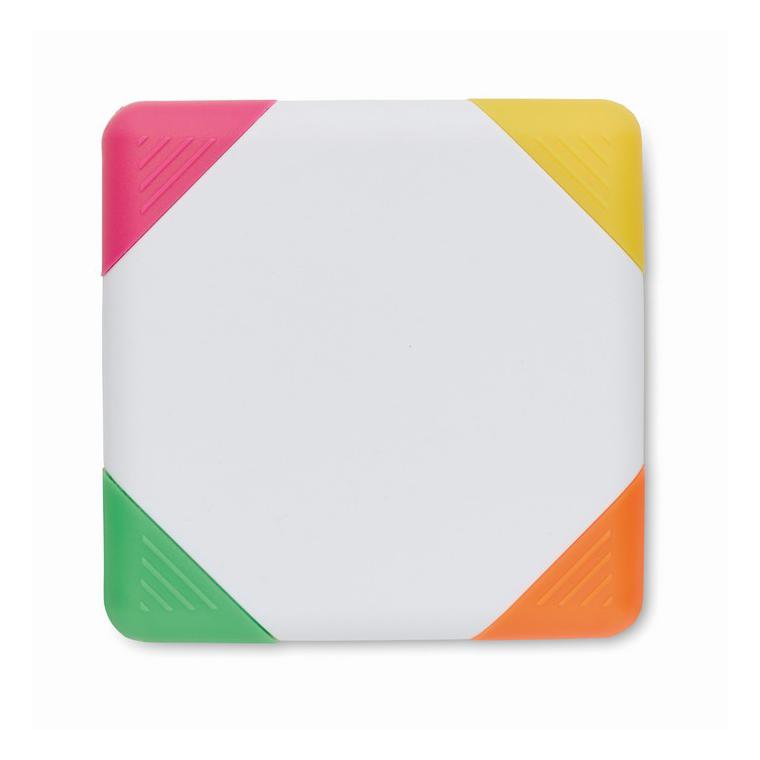 Evidențiator în formă dreptung SQUARIE Alb