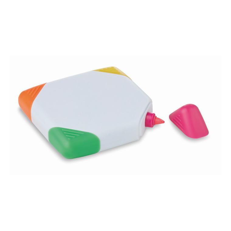 Evidențiator în formă dreptung SQUARIE Alb