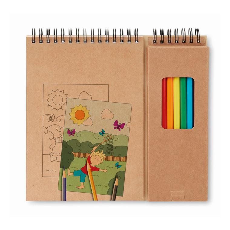 Set de desenat cu carnet COLOPAD Bej