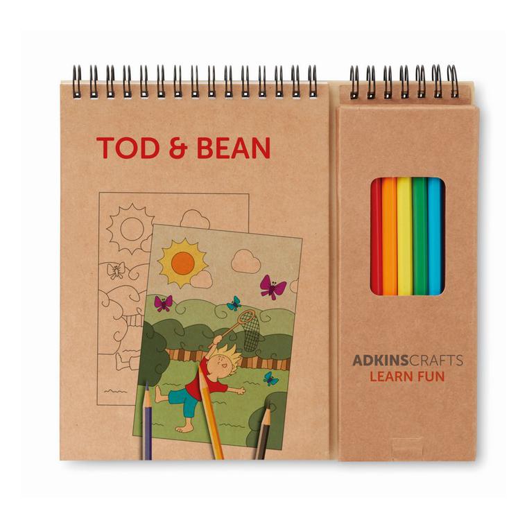 Set de desenat cu carnet COLOPAD Bej