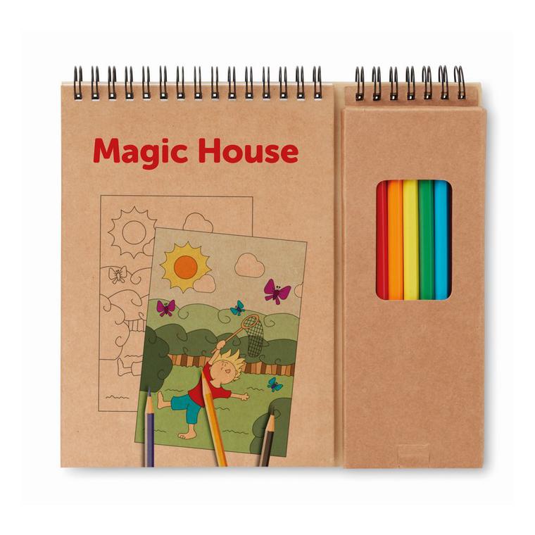 Set de desenat cu carnet COLOPAD Bej