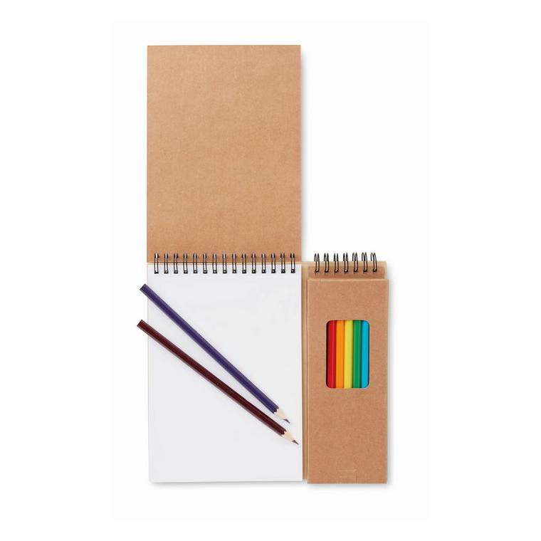 Set de desenat cu carnet COLOPAD Bej