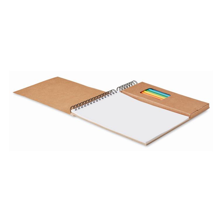 Set de desenat cu carnet COLOPAD Bej