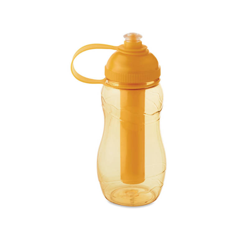 Sticlă de băut 400 ml cu dispozitiv pentru răcire GOO portocaliu transparent