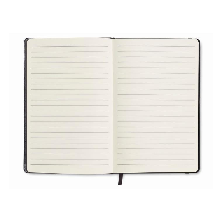 Carnet A6 liniat NOTELUX Negru