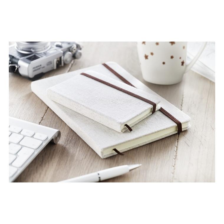 Carnet A5 cu copertă din plută CANVAS Bej