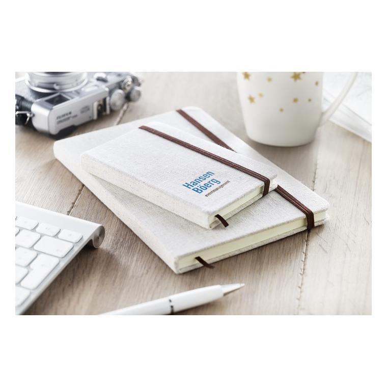 Carnet A5 cu copertă din plută CANVAS Bej