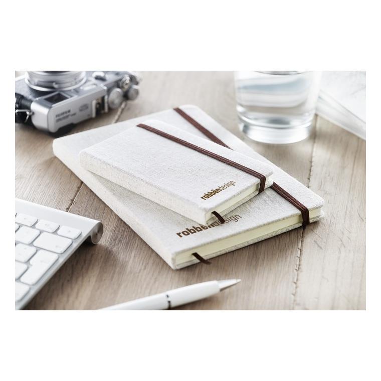 Carnet A5 cu copertă din plută CANVAS Bej