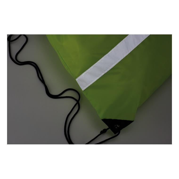 Sac cu cordon și bandă reflect STRIPE Galben neon