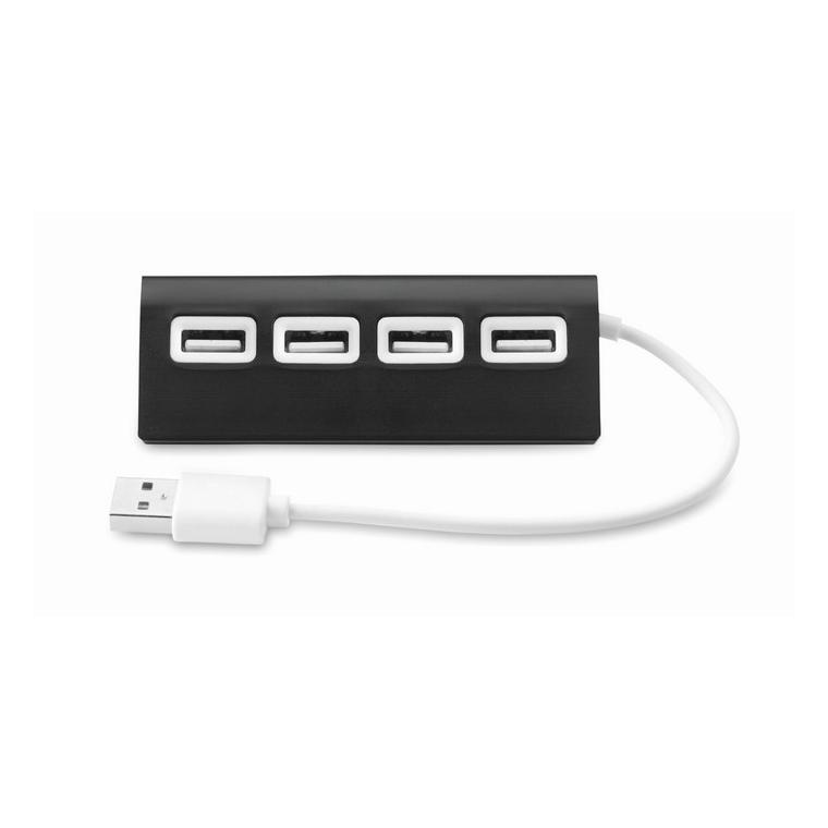 Extensie USB cu 4 porturi ALUHUB Negru
