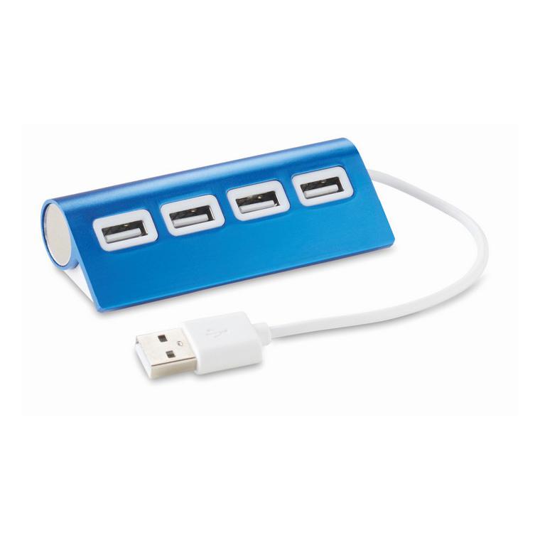 Extensie USB cu 4 porturi ALUHUB Albastru