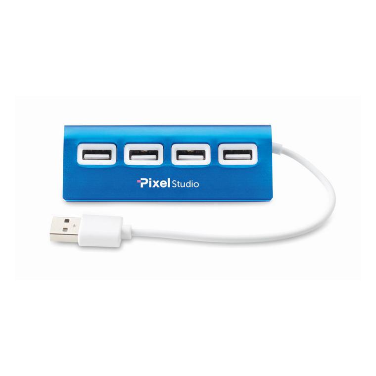 Extensie USB cu 4 porturi ALUHUB Albastru