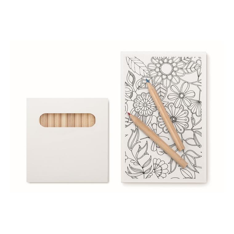 Set de colorat pentru adulți PAINT&RELAX Alb